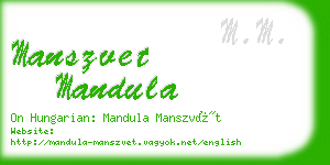 manszvet mandula business card